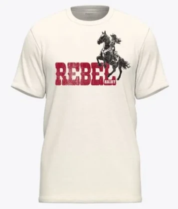 Ariat® Ladies' S/S Cream Rebel T-Shirt