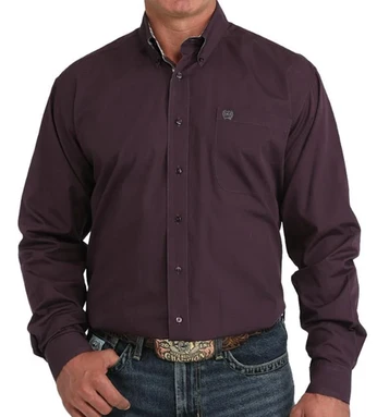 Cinch® Men's L/S Solid Purple Button Shirt