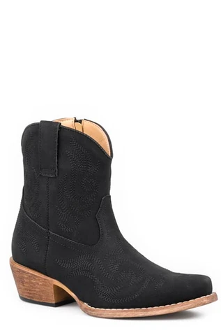 Roper® Ladies' Black 7" Western Stitched Booties