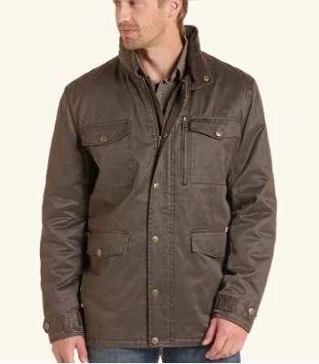 Panhandle Slim® Men's Brown Waxed Canvas Coat