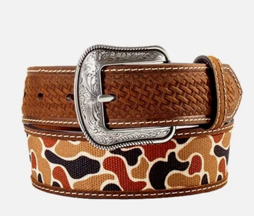 3D Belts® Boys' Basketweave/Duck Camo Tapered Belt