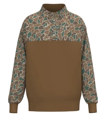 Hooey® Men's Brown/Camo Stevie 1/4 Snap Pullover