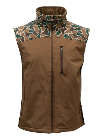 Hooey® Men's Brown/Camo Jackson Softshell Vest