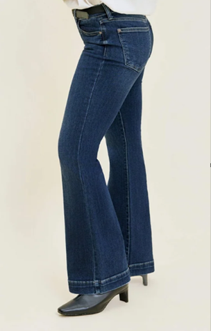 Judy Blue® Ladies' Charlotte HR Trouser Flare Jeans (Petite)