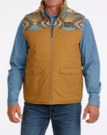 Cinch® Men's Brown/Aztec Reversible Vest