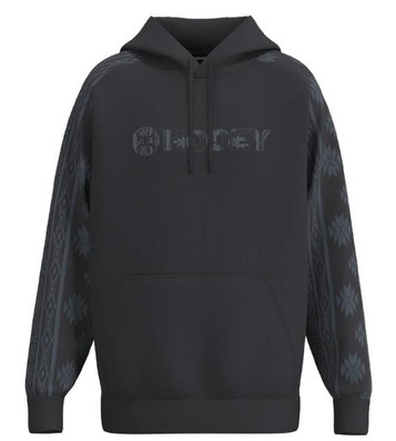 Hooey® Boys' Black/Grey Aztec Fender Hoodie