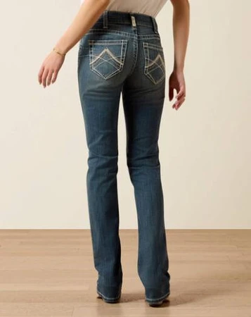 Ariat® Ladies' MR Icon Straight Leg Jeans in Rainstorm