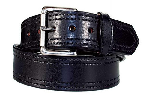 ●DOFFJASON● Western Stitch Hard Leather Belt DJ23FWCBT003B Gingerich® Men's Double Stitch Black Leather Work Belt
