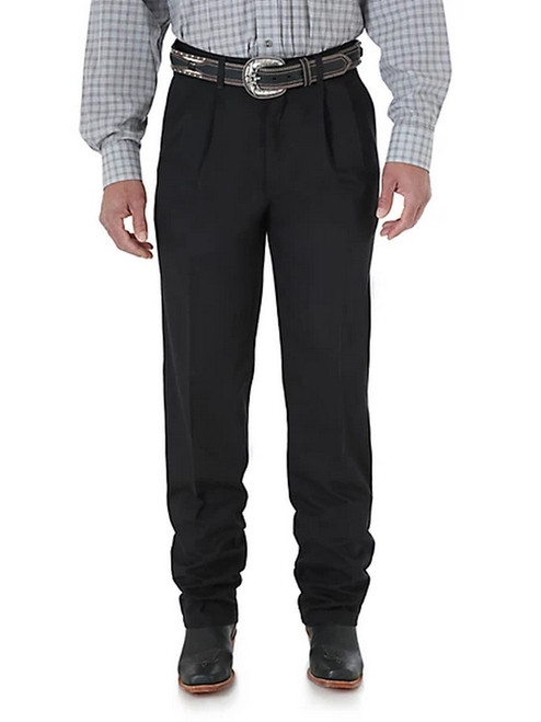 Wrangler Riata® Men's Black Pleated Front Casual Pants