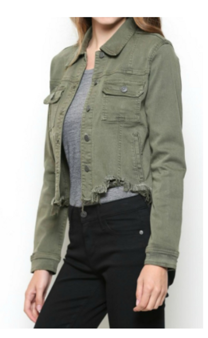 Discover 201+ olive green denim jacket womens super hot