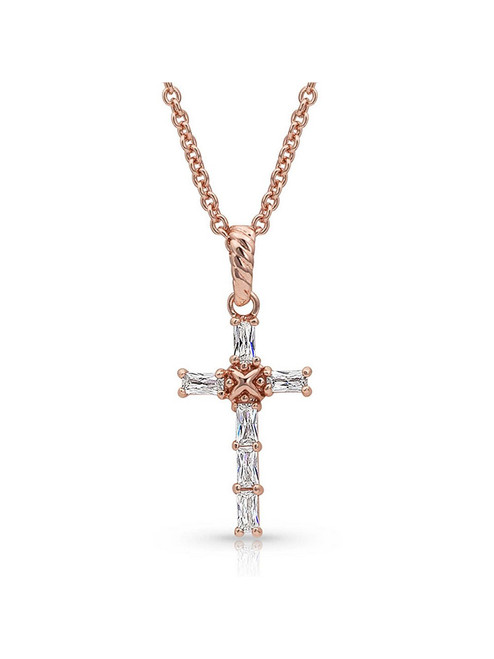 Rose Gold Cross Necklace, Confirmation Gift, Womens Cross Pendant,  Religious Gifts, N564-26 - Etsy