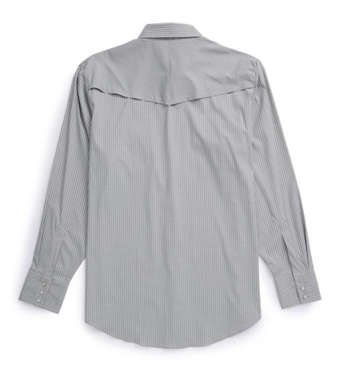 トップス 50~60s ely&walker check opencollar shirt Ely Cattleman® Men's L/S Grey Checked Stretch Outdoor Pro