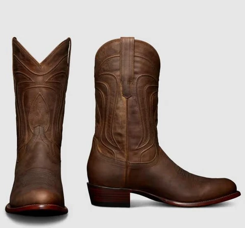 Tecovas Men’s Brown Leather Western Cowboy Boots Handmade size8.5 Tecovas The Cartwright Men main image 4