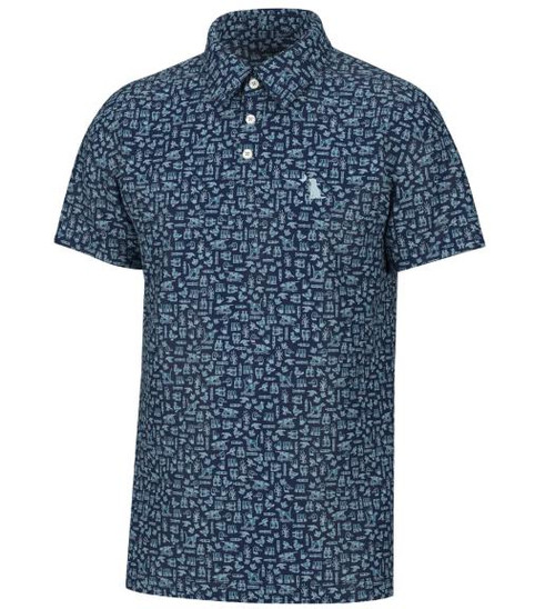 Local Boy® Men's S/S Navy The Hunt Dirty Myrtle Polo Shirt