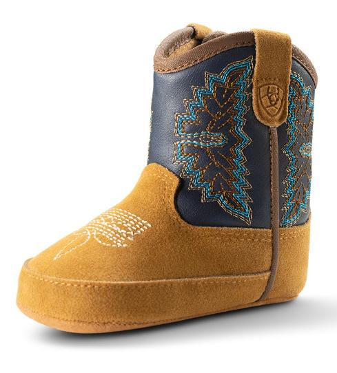 Ariat® Infant Lil' Stompers Tan/Navy Futurity Booties