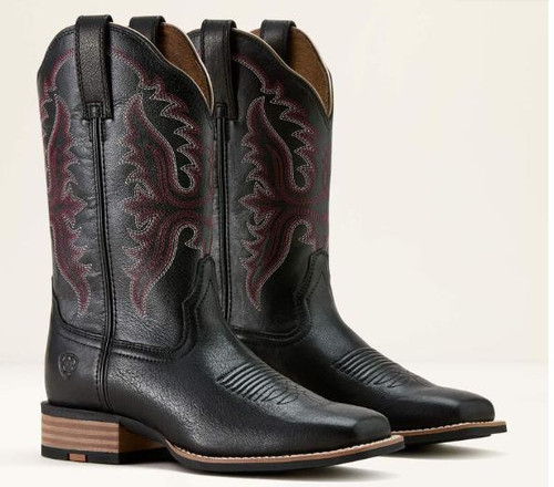 Ariat® Ladies' Black Obsidian Olena Square Toe Boots
