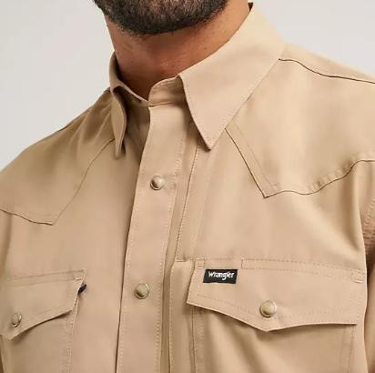 Wrangler® Men's S/S All Terrain Gear Performance Snap Shirt in