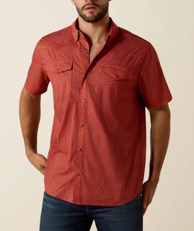 Ariat® Men's S/S Chili Oil Print VentTEK Western Fitted Snap Shirt