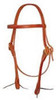 Berlin® Handmade Leather 5/8" Straight Browband Headstall With Ties
