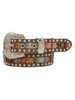 Angel Ranch® Girls' Brown with Multi-Color Lace Inlay Belt