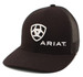 Ariat® Men's Black with White Logo Patch Snapback Cap
