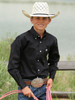 Cinch® Boys' L/S Solid Black Button Shirt