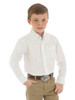 Wrangler® Boys' L/S Solid White Button Shirt