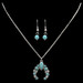 Silver Strke® Sliver & Turquoise Squash Blossom Jewelry Set