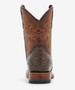 Tanner Mark® Kids' Brown Tooled Oak Leaf Sqaure Toe Cowboy Boots
