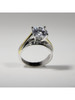R.S. Covenant® Brass/Rhodium Plated Solitaire Cubic Zirconia Ring