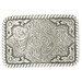 Nocona® Silver Rectangle Floral Scroll Belt Buckle