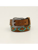 SALE Ariat® Girls' Brown Southwestern Laced Leather Belt
