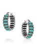 Montana Silversmiths® Ladies' Turquoise Run Hoop Earrings