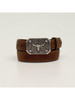 3D Belt® Boys Brown Belt With Longhorn Belt Buckle