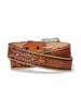 Tony Lama® Men's Ringo Tan Basketweave Studded Leather Belt