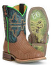 SALE Tin Haul® Boys' Brown/Green Rowdy Vintage Rodeo Sole Square Toe Boots