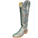 R.WATSON BOOTS R. Watson Boots® LadiesTeal/Copper Tall Python Boot