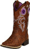 Twister® Girls' Dottie Brown Cheetah Embossed Square Toe Boots