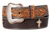 SALE Ariat® Men's Basketweave Sunburst Cross Conchos Leather Belt