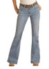 SALE Rock & Roll Cowgirl® Ladies' Mid Rise Relaxed Fit Light Wash Trouser Jeans