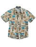 SALE Tin Haul® Men's S/S Hawaiian Tiki Print Snap Shirt