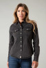 Kimes Ranch® Ladies' L/S Kaycee Black Denim Snap Shirt
