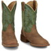 Justin® Men's Tan/Green 11" Big Bucks Square Toe Boots