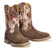 SALE Tin Haul® Kids' Brown Suede/Cowboy Sole Square Toe Boots