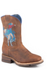 SALE Roper® Kids' Brown/Bucking Horse Upper Square Toe Boots