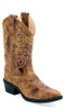 Old West® Kids' Burnt Tan Narrow J Toe Boots