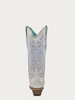 SALE Corral® Ladies' White Embroidered/Crystal Snip Toe Boots