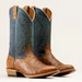 SALE Ariat® Men's Smokehouse/Ocean Blue Bankroll Almond Toe Boots
