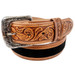 R. Watson® Men's Black Suede with Embossed Tan Billets Belt R. Watson® Men's Black Suede with Embossed Tan Billets Belt
