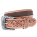 R.WATSON BOOTS R. Watson® Men's Chocolate Suede/Tooled Leather Billets Belt R.WATSON BOOTS R. Watson® Men's Chocolate Suede/Tooled Leather Billets Belt
